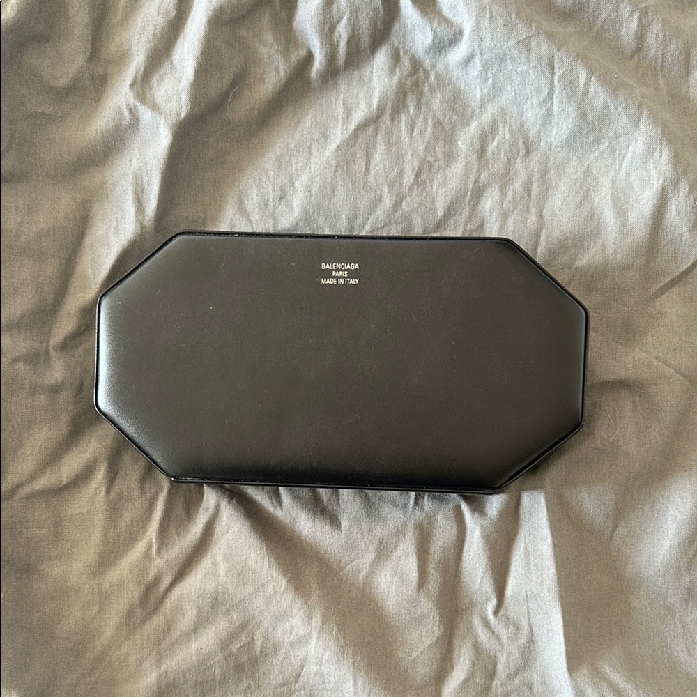 Balenciaga Black Leather Clutch